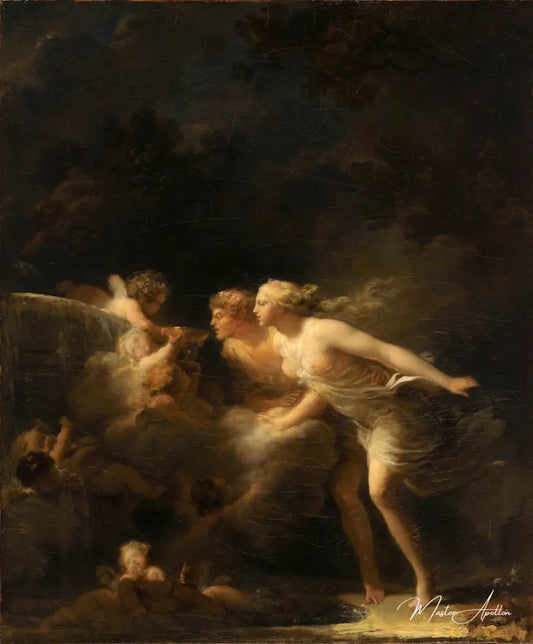 La fontaine de l'amour - Jean-Honoré Fragonard - Reproductions de tableaux et peintures haut de gamme