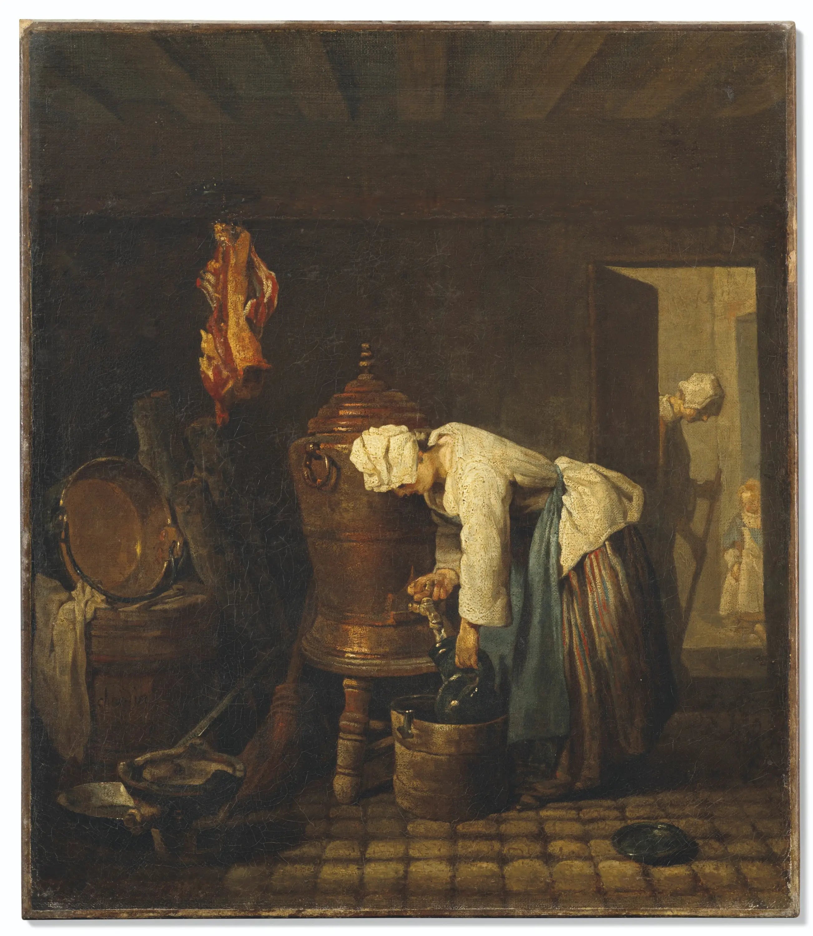 La fontaine - Jean Siméon Chardin image 1 tableau peint à l’huile sur toile
