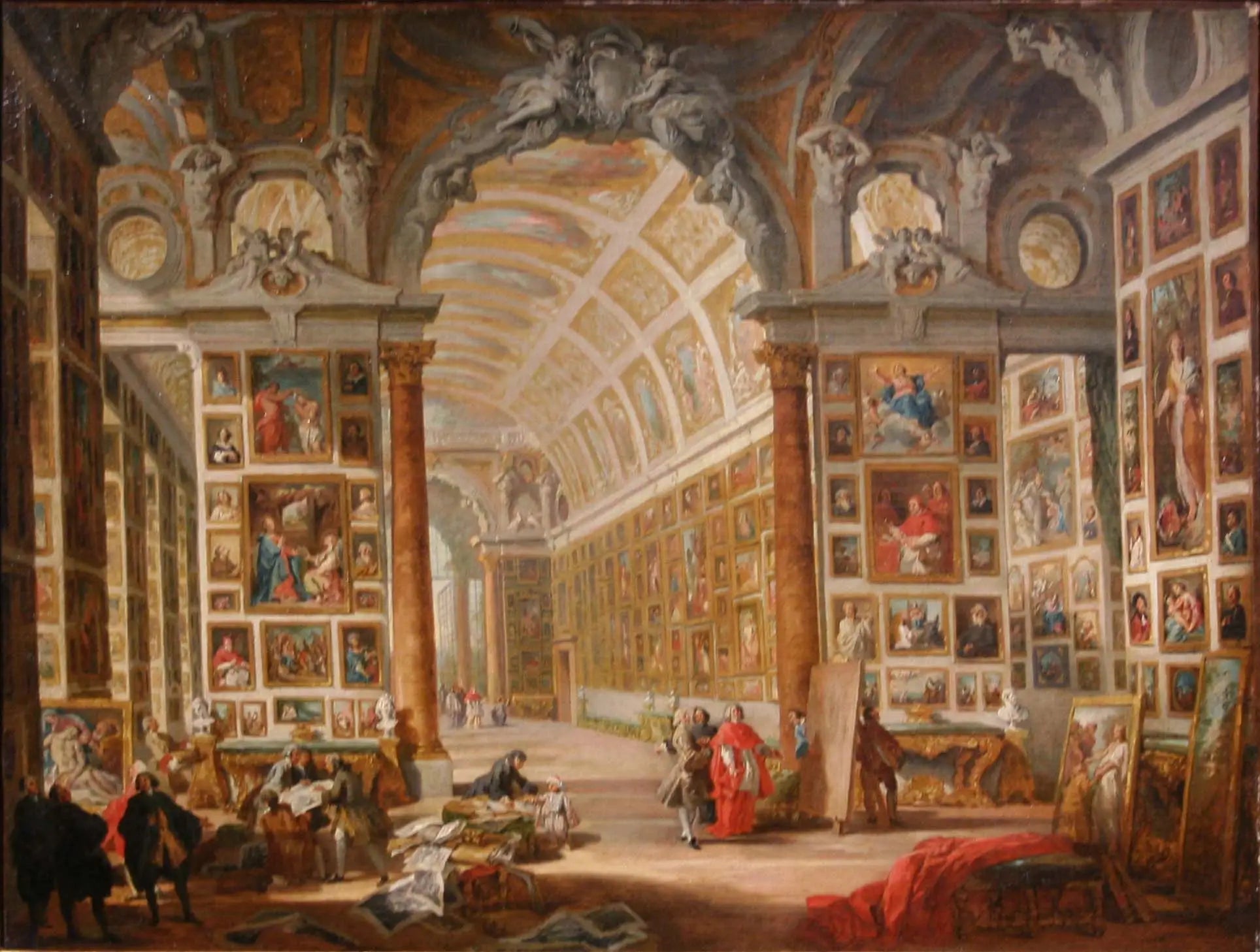 La galerie du cardinal Silvio Valenti Gonzague - Giovanni Paolo Panini - Alpha Reproduction