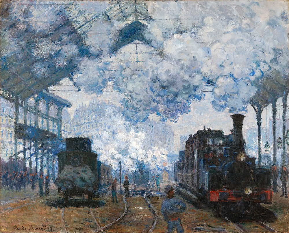 La gare Saint-Lazare arrivée d’un train - Claude Monet - Alpha Reproduction