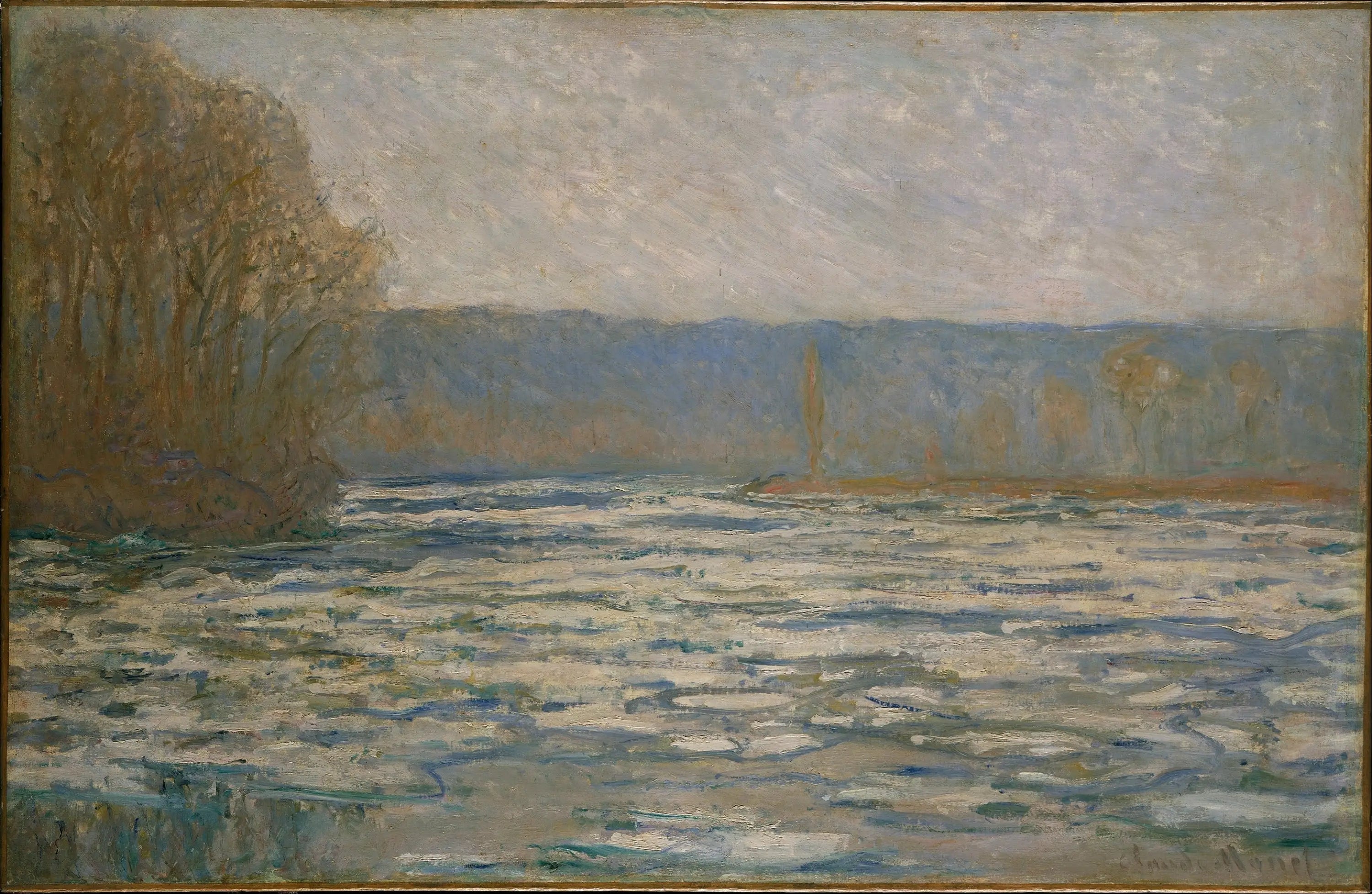 Reproduction du tableau « La glace se décompose sur la Seine près de Bennecourt - Claude Monet » par Alpha Reproduction en peinture à l’huile