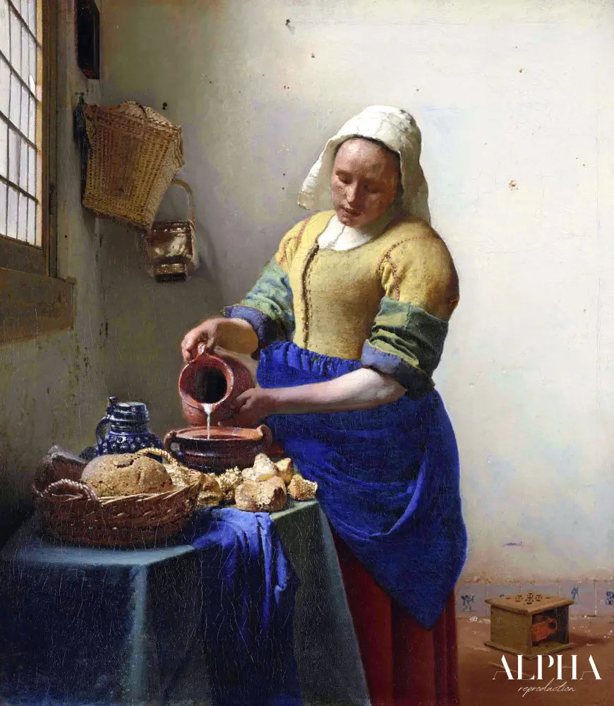 La Laitière - Johannes Vermeer - Reproductions de tableaux et peintures haut de gamme