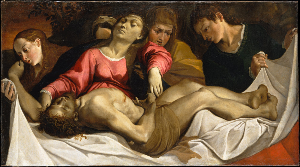 La lamentation sur le corps du Christ mort - Ludovico Carracci image 1 copie de tableau peinte à la main