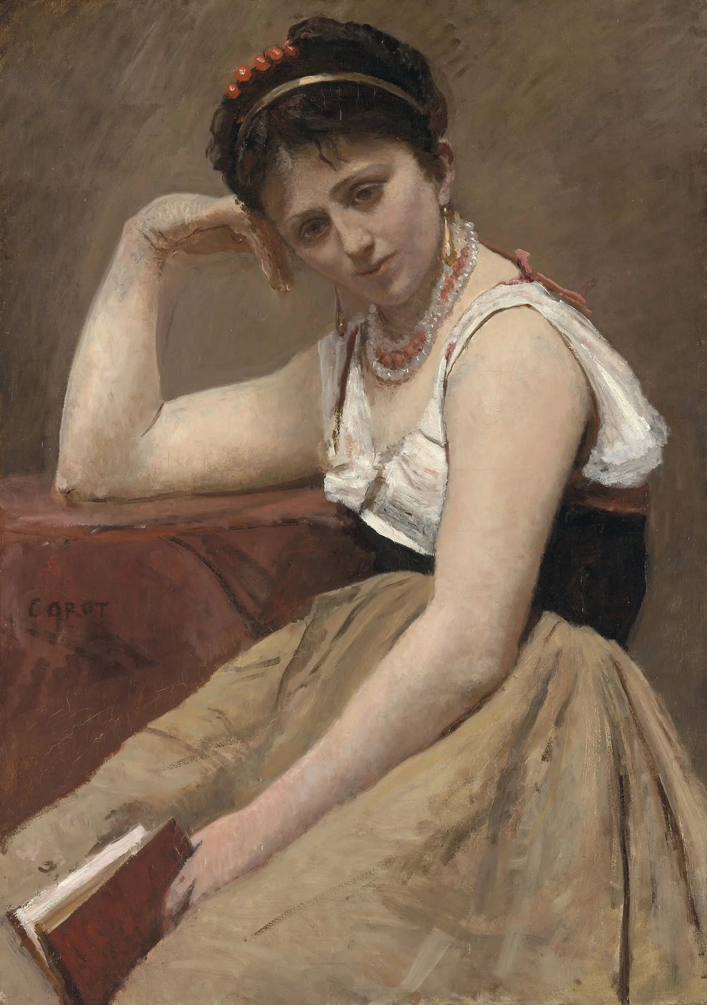 La Lecture interrompue - Jean-Baptiste Camille Corot - Alpha Reproduction