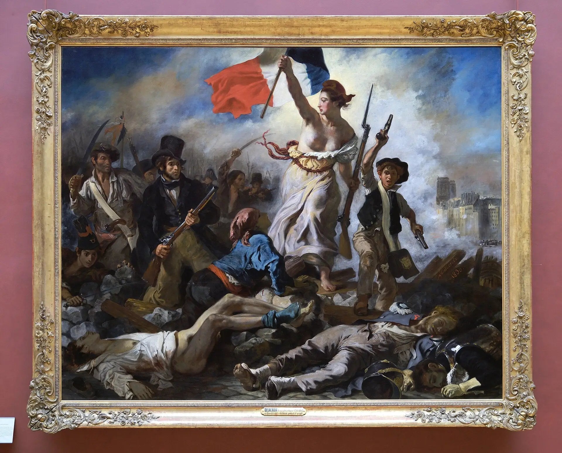 La Liberté guidant le peuple - Eugène Delacroix image 3 reproduction de peinture à l’huile