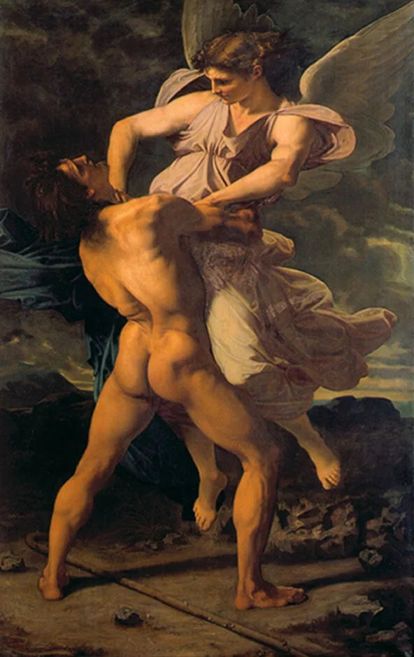 La Lutte de Jacob avec l'ange - Paul Baudry