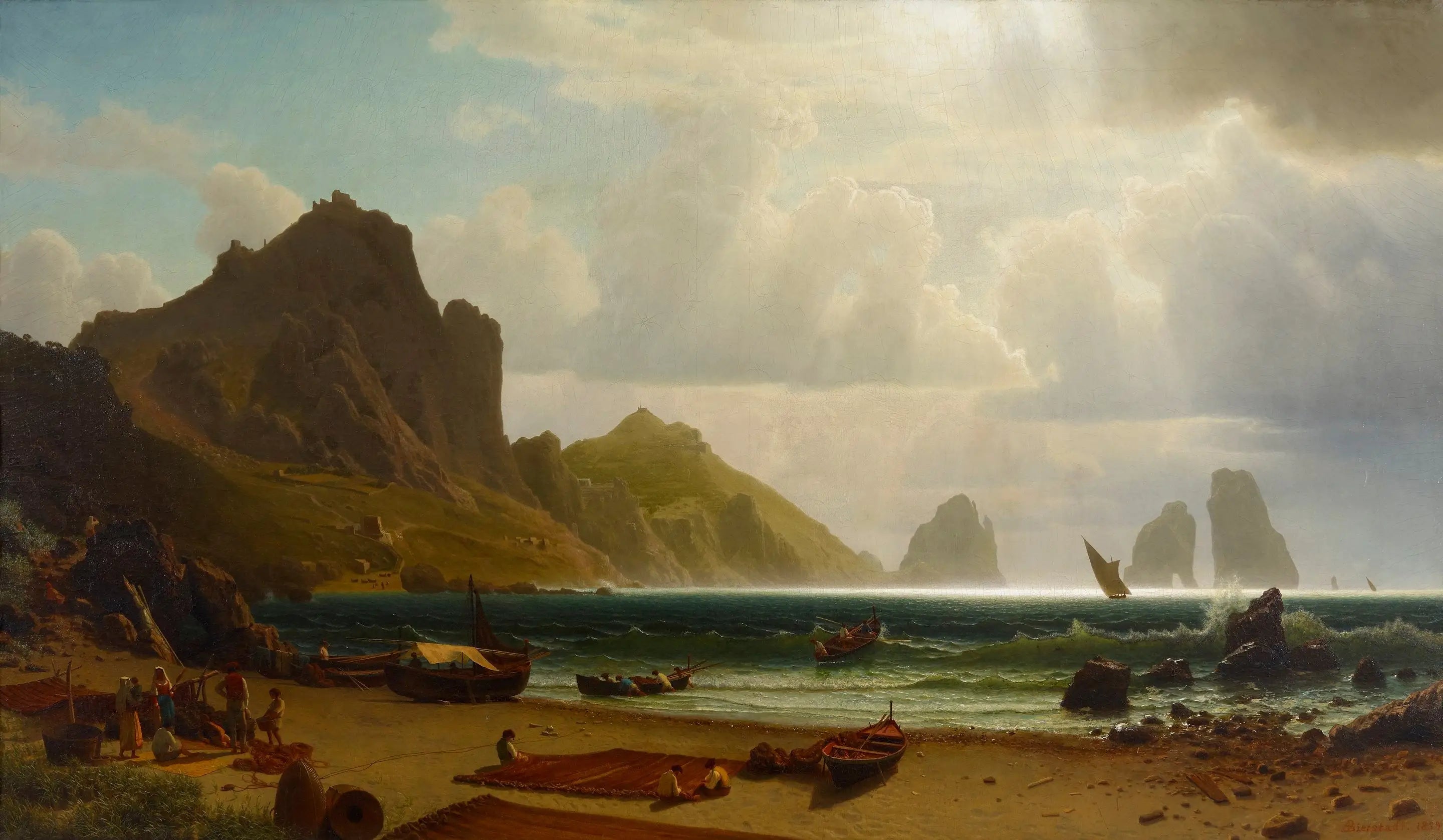 La Marina Piccola Capri - Albert Bierstadt - Alpha Reproduction