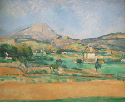 Reproduction du tableau « La Montagne Sainte-Victoire vue du chemin de Valcros (et la bastide La Générale) - Paul Cézanne » par Alpha Reproduction en peinture à l’huile