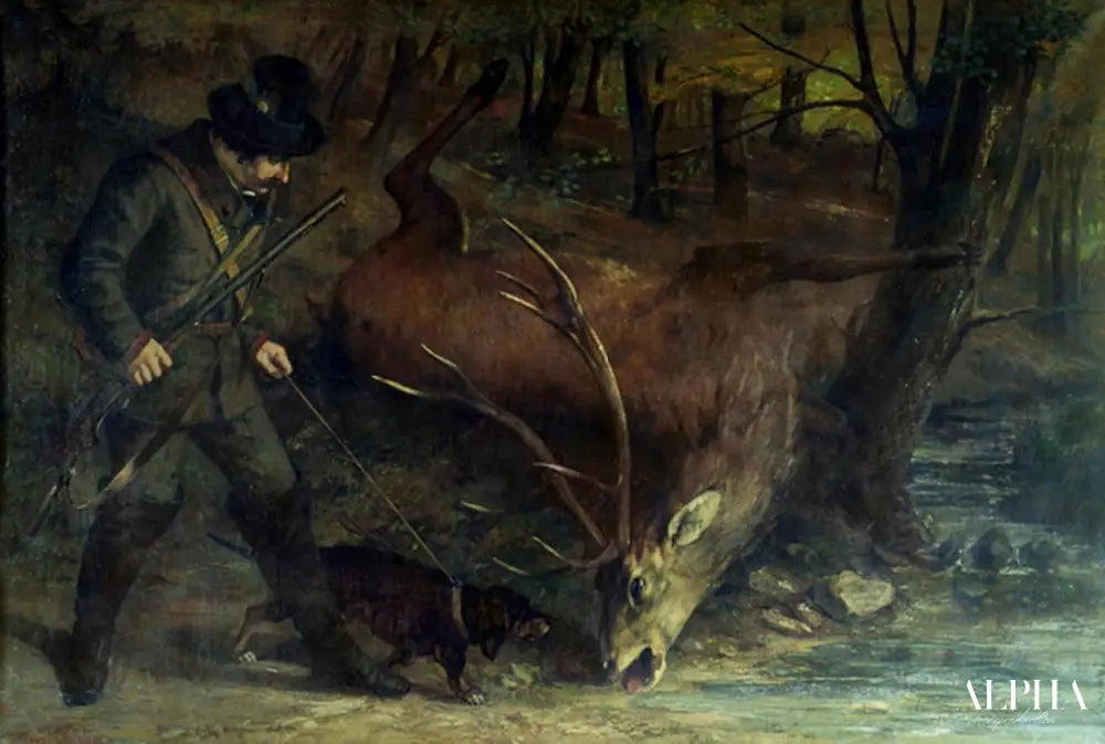 La mort du cerf - Gustave Courbet - Reproductions de tableaux et peintures haut de gamme