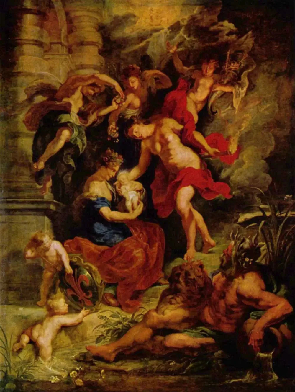 La Naissance de Marie de Médicis le 26 avril 1573 à Florence - Peter Paul Rubens image 1 copie de tableau peinte à la main