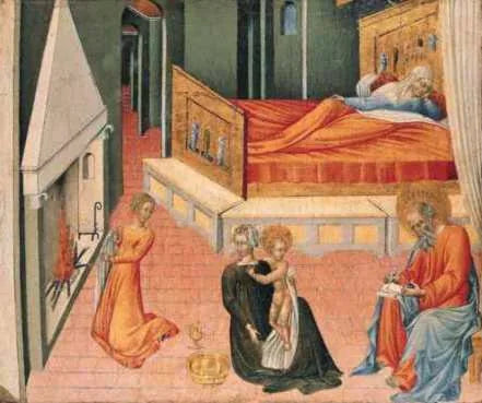 Рождение святого Иоанна Крестителя: Панель предела - Giovanni di Paolo