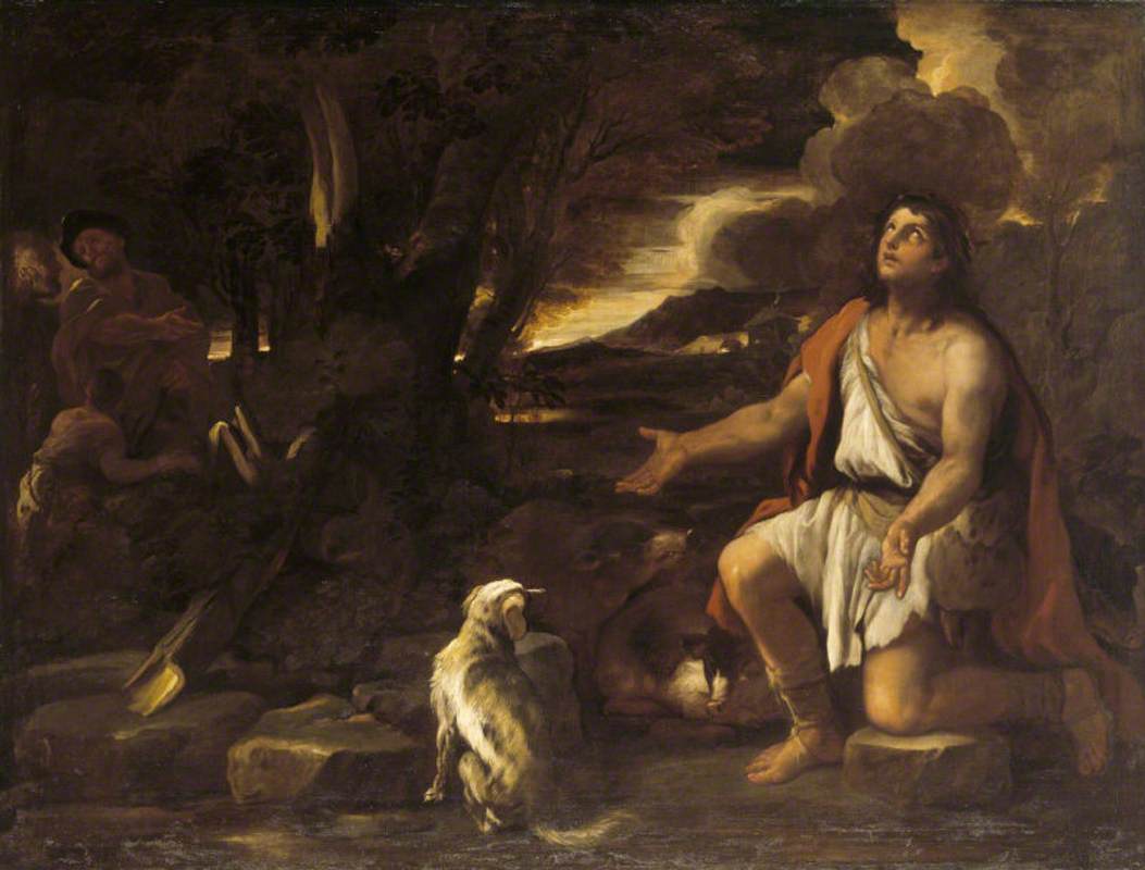 La parabole du fils prodigue: Le porcher repentant - Luca Giordano - Alpha Reproduction
