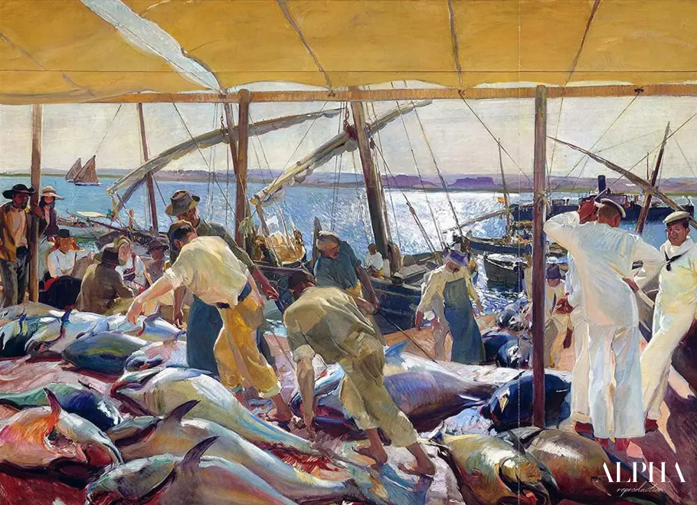 La pêche au thon - Sorolla - Reproductions de tableaux et peintures haut de gamme