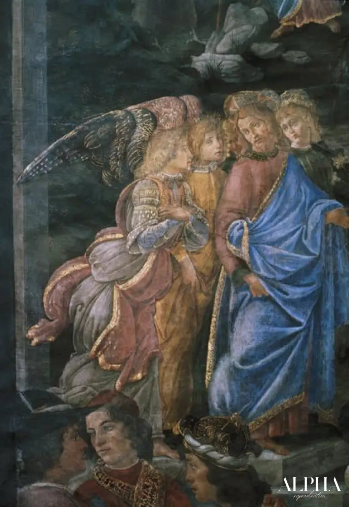 La purification du lépreux et la tentation du Christ, de la chapelle Sixtine : détail du Chris - Sandro Botticelli - Reproductions de tableaux et peintures haut de gamme