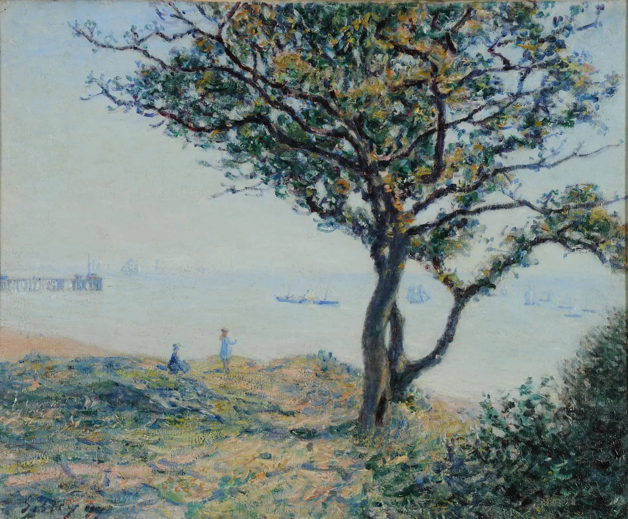 La rade de Cardiff - Alfred Sisley image 1 tableau peint à l’huile sur toile
