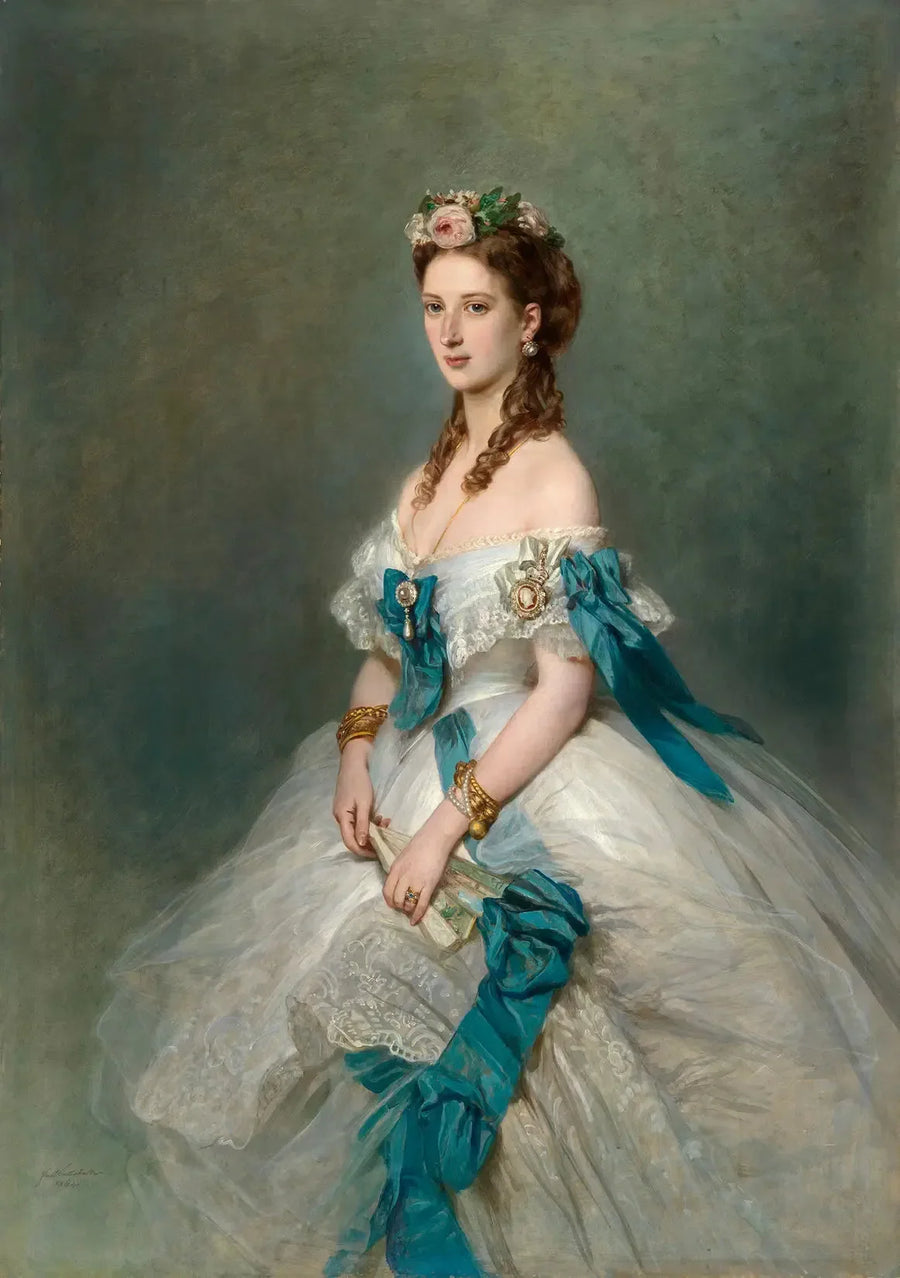 Королева Александра (1844-1925) в молодости, когда она была принцессой Галлии - Франц Ксавер Винтерхальтер