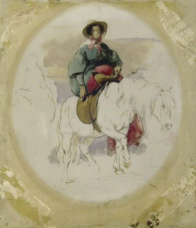 La reine Victoria sur un poney des Highlands - Edwin Henry Landseer - Alpha Reproduction