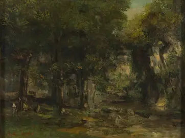 La remise des chevreuils au ruisseau de Plaisir-Fontaine - Gustave Courbet image 1 copie peinte à la main à l’huile