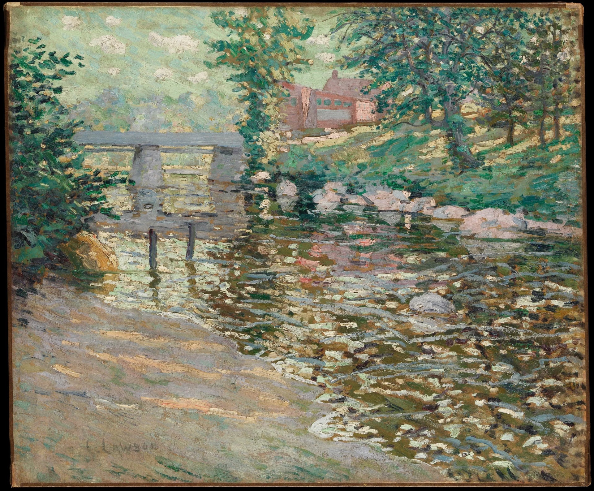 La rivière Bronx - Ernest Lawson image 1 copie peinte à la main à l’huile