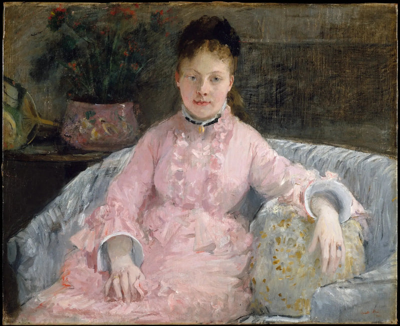 Розовое платье (Альберти-Маргарита Карре, позже мадам Фердинанд-Анри Химмес, 1854-1935) - Берт Морисо