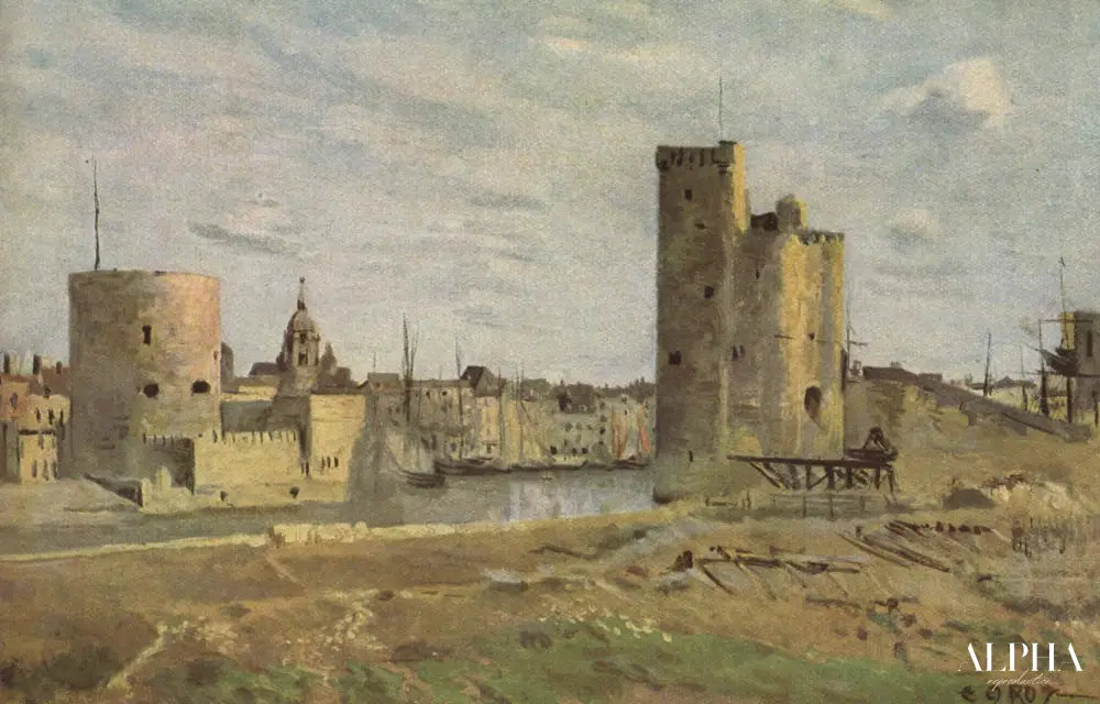 La Rochelle, entrée du port, 1851 - Camille Corot - Reproductions de tableaux et peintures haut de gamme