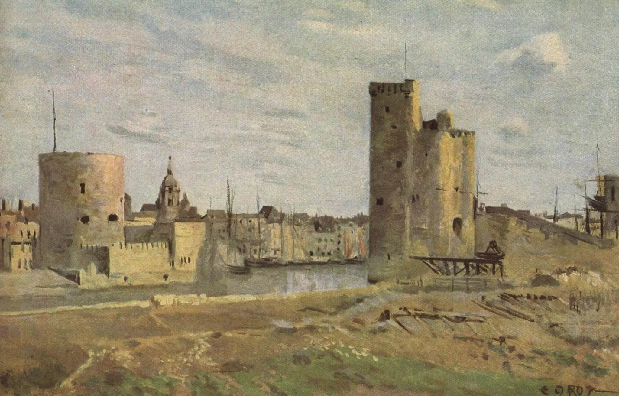 La Rochelle entrée du port - Jean-Baptiste Camille Corot - Alpha Reproduction