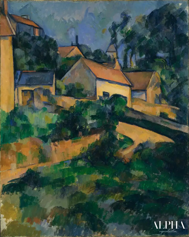 La Route tournante à Montgeroult - Paul Cézanne - Reproductions de tableaux et peintures haut de gamme