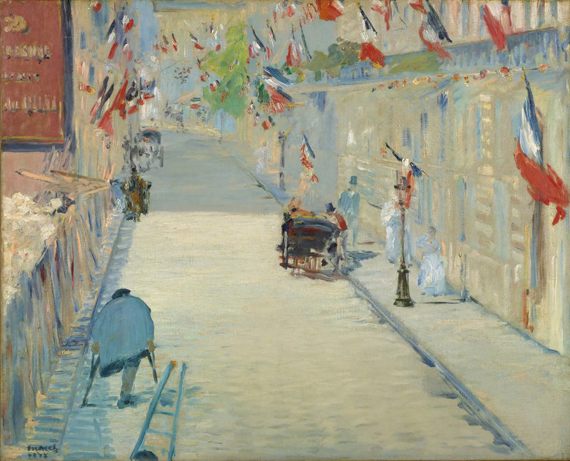 Улица Моснье с флагами - Эдвард Мане