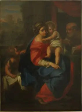 Reproduction du tableau « La Sainte Famille avec Saint Jean - Raphaël Sanzio » par Alpha Reproduction en peinture à l’huile