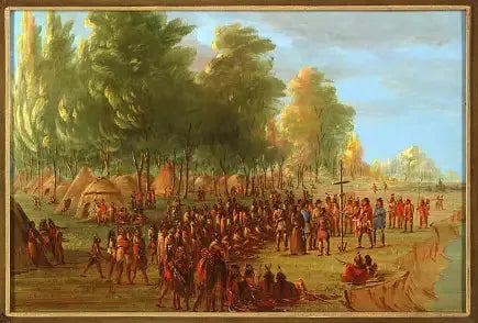 Зал, возводящий крест и захватывающий землю. 25 марта 1682 - Джордж Катлин