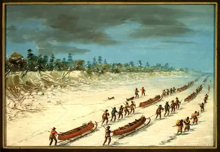 Зал, пересекающий озеро Мичиган по льду. 8 декабря 1681 - Джордж Катлин