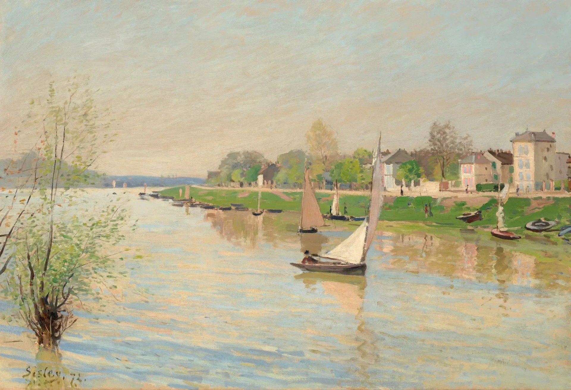La Seine à Argenteuil - Alfred Sisley image 1 reproduction d’œuvre d’art à l’huile