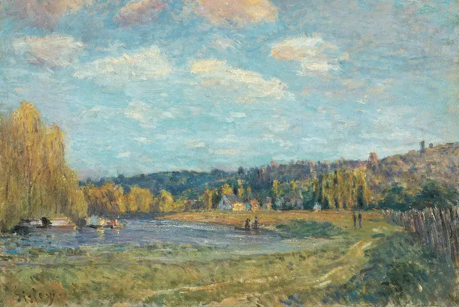 Сена в Сент-Клу - Альфред Сислей
