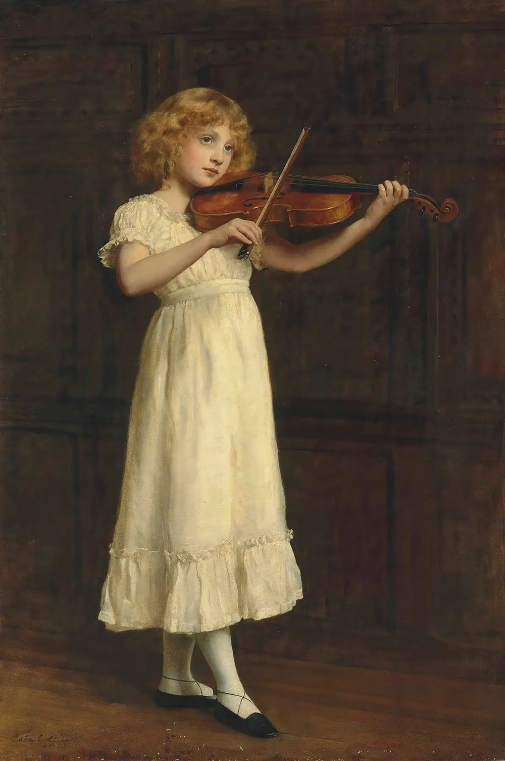 Reproduction du tableau « La Sonatine - John Collier » par Alpha Reproduction en peinture à l’huile