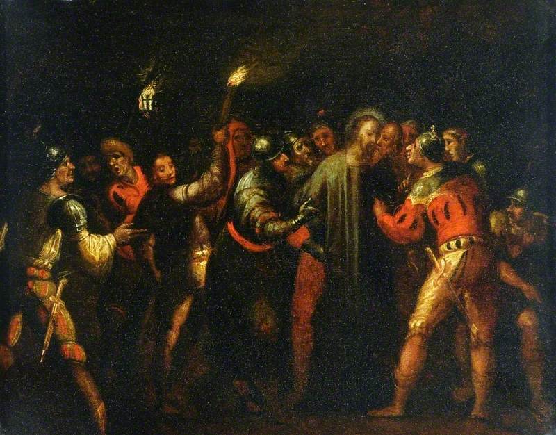 La trahison du Christ - Adam Elsheimer image 1 reproduction de peinture à l’huile