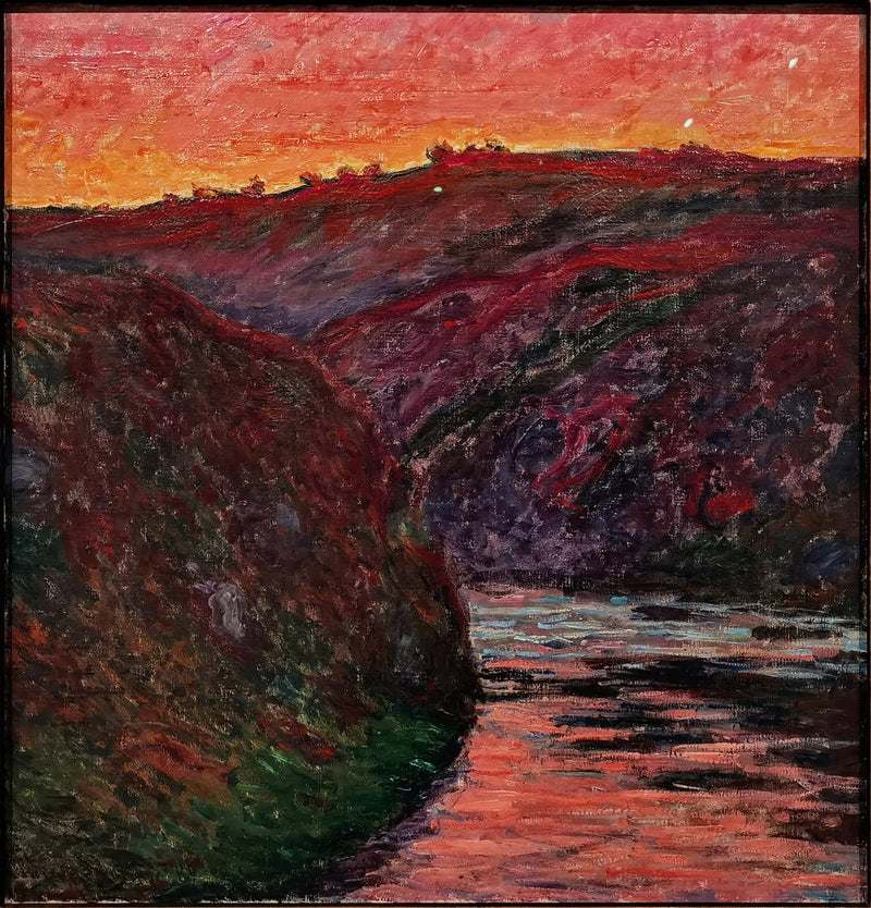 Долина Крез, закат солнца - Клод Моне