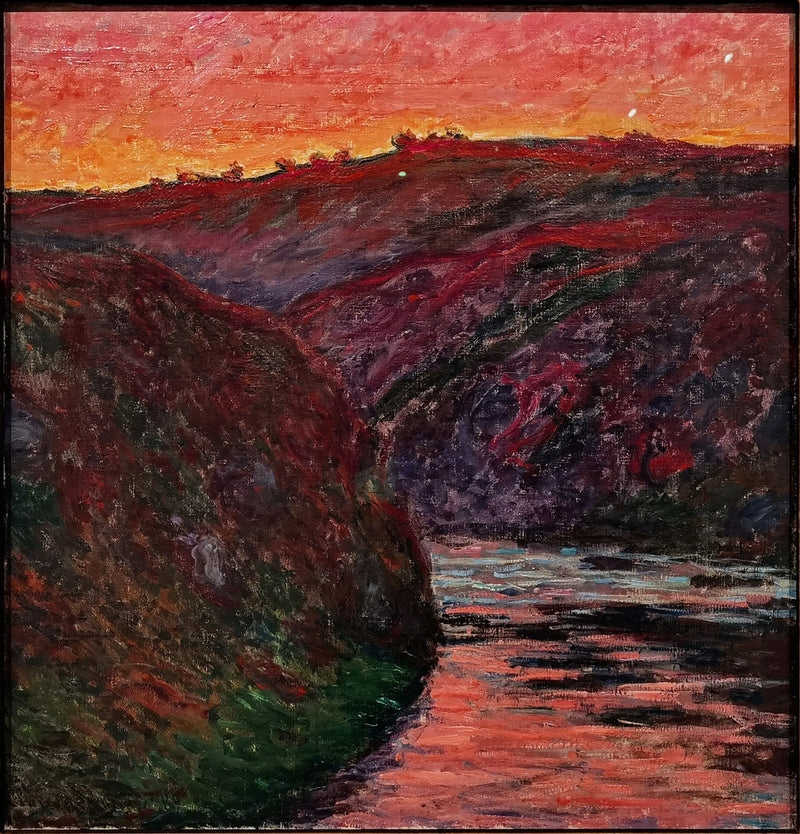Долина Крез, закат солнца - Клод Моне
