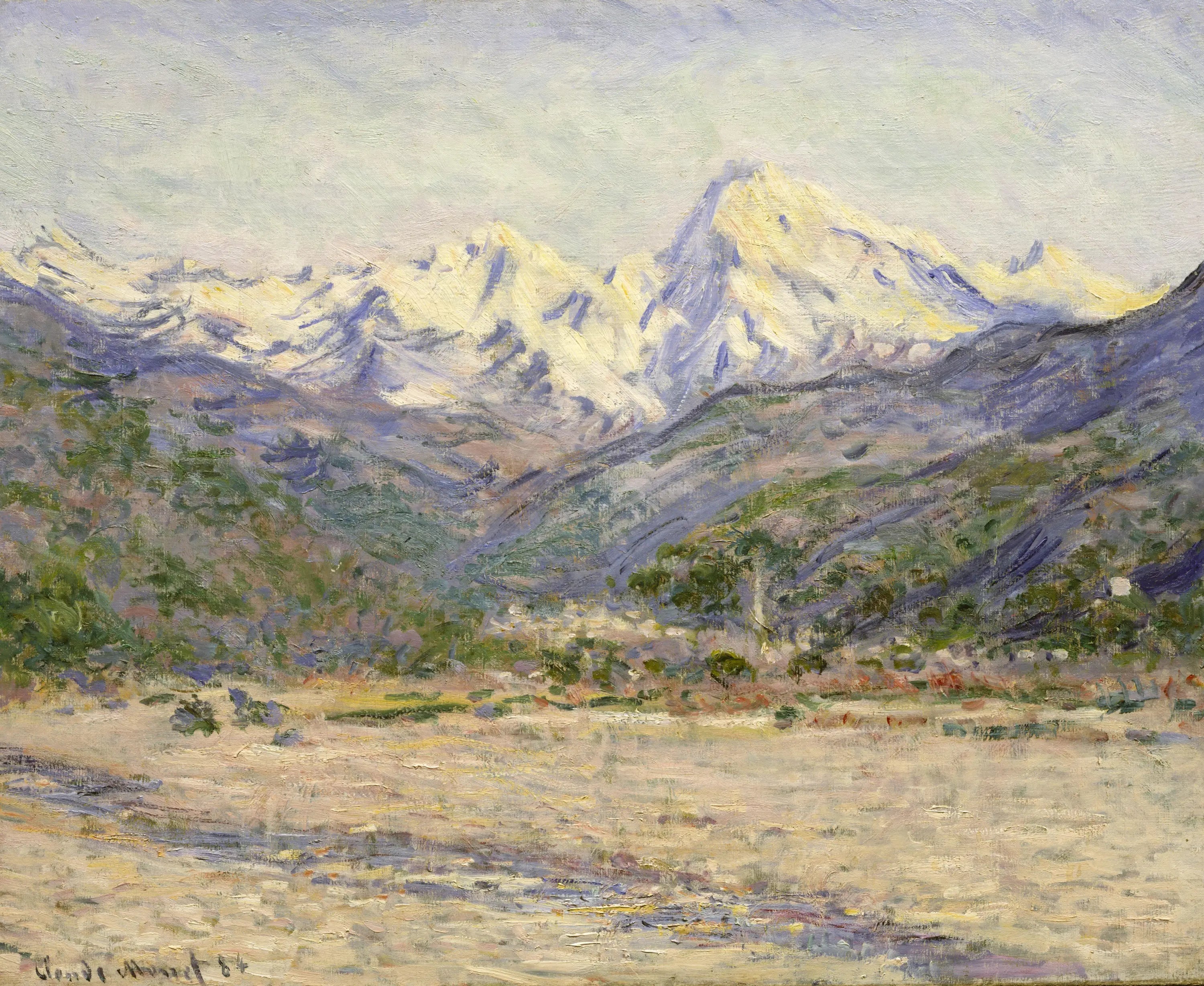Reproduction du tableau « La Vallée de la Nervia - Claude Monet » par Alpha Reproduction en peinture à l’huile