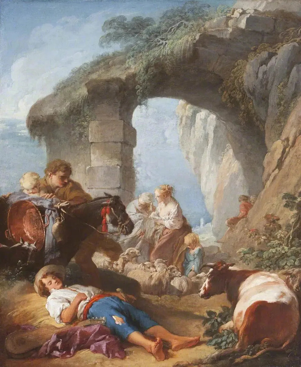 La vie champêtre - François Boucher image 1 reproduction d’œuvre d’art à l’huile