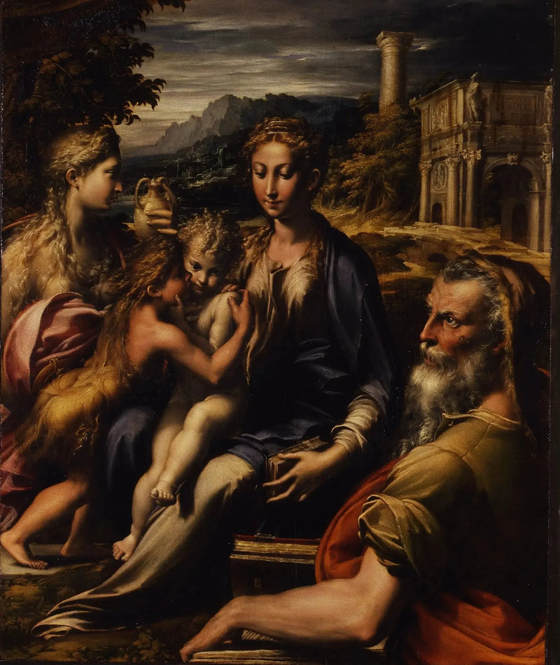 Дева Мария с Младенцем и Святые - Parmigianino