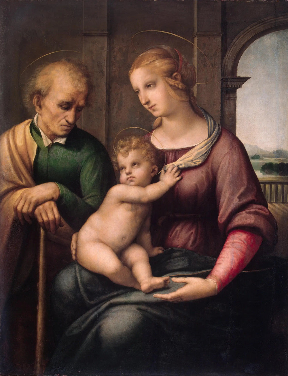 La Vierge à l'Enfant et saint Joseph - Raphaël Sanzio image 1 reproduction artisanale de tableau