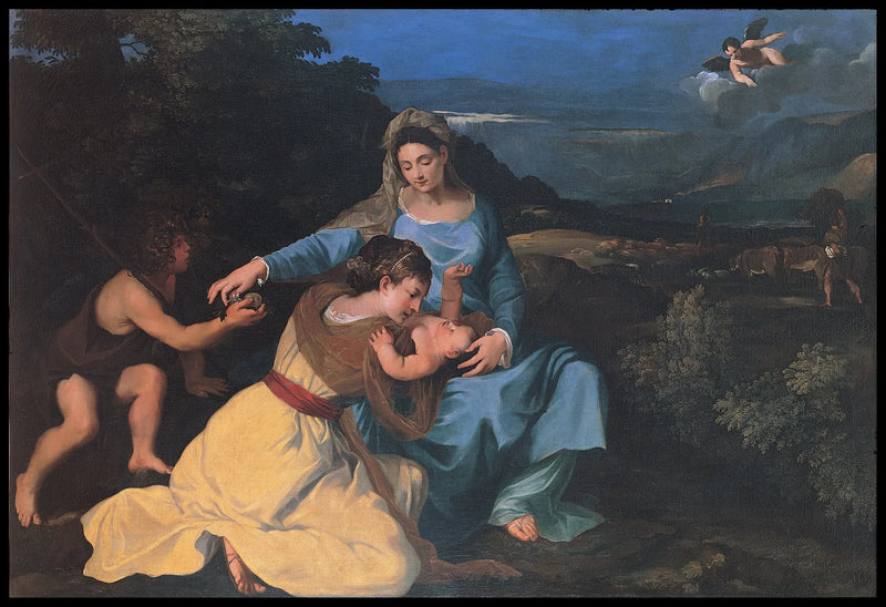 Дева Мария с Младенцем, Святая Екатерина и Святой Иоанн - Pietro da Cortona