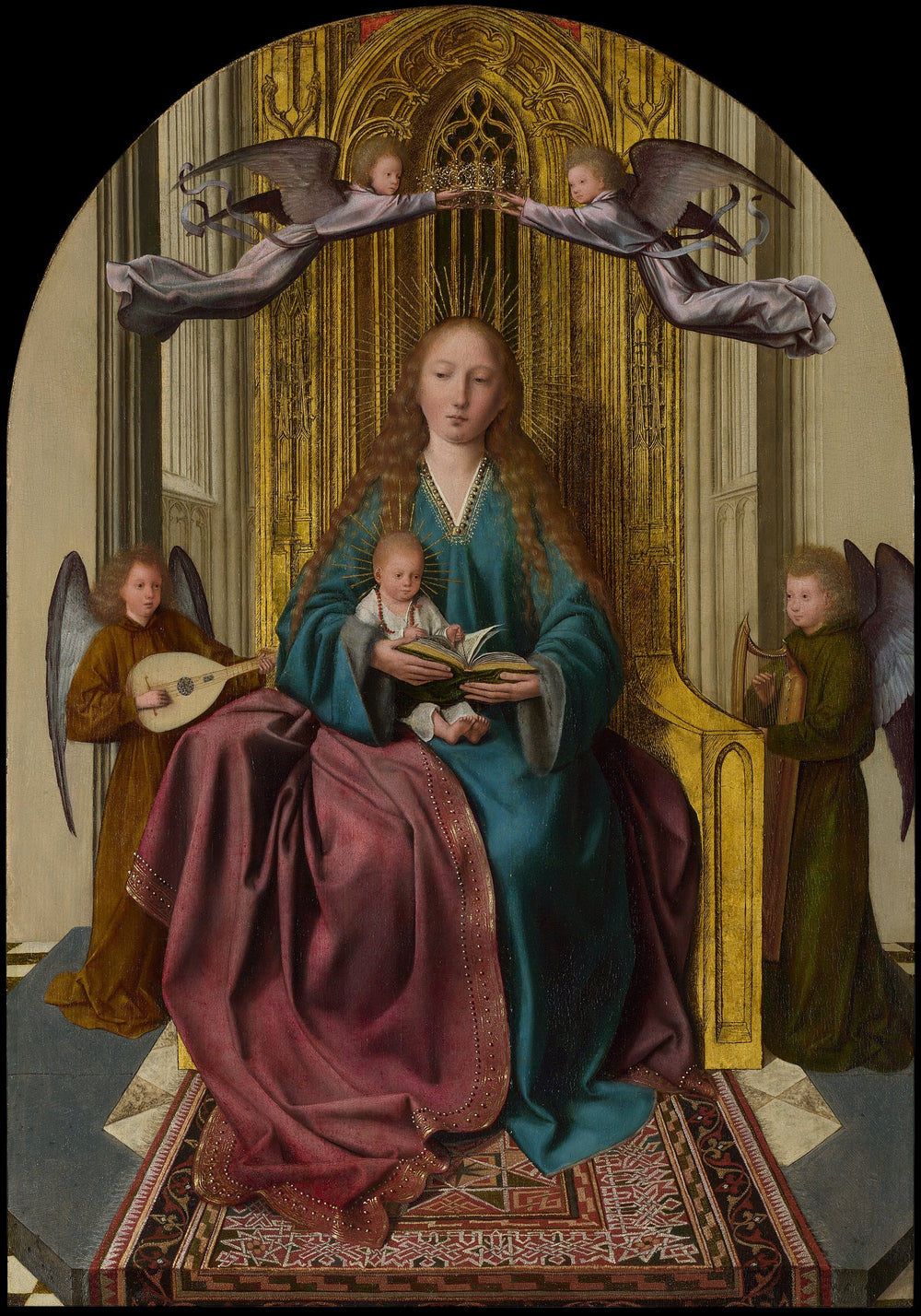 La Vierge à l’Enfant en majesté entourée de quatre anges - Quentin Metsys - Alpha Reproduction