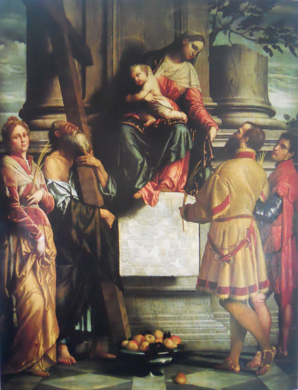 La Vierge à l’Enfant trônant entourée de saints - Alessandro Bonvicino - Alpha Reproduction