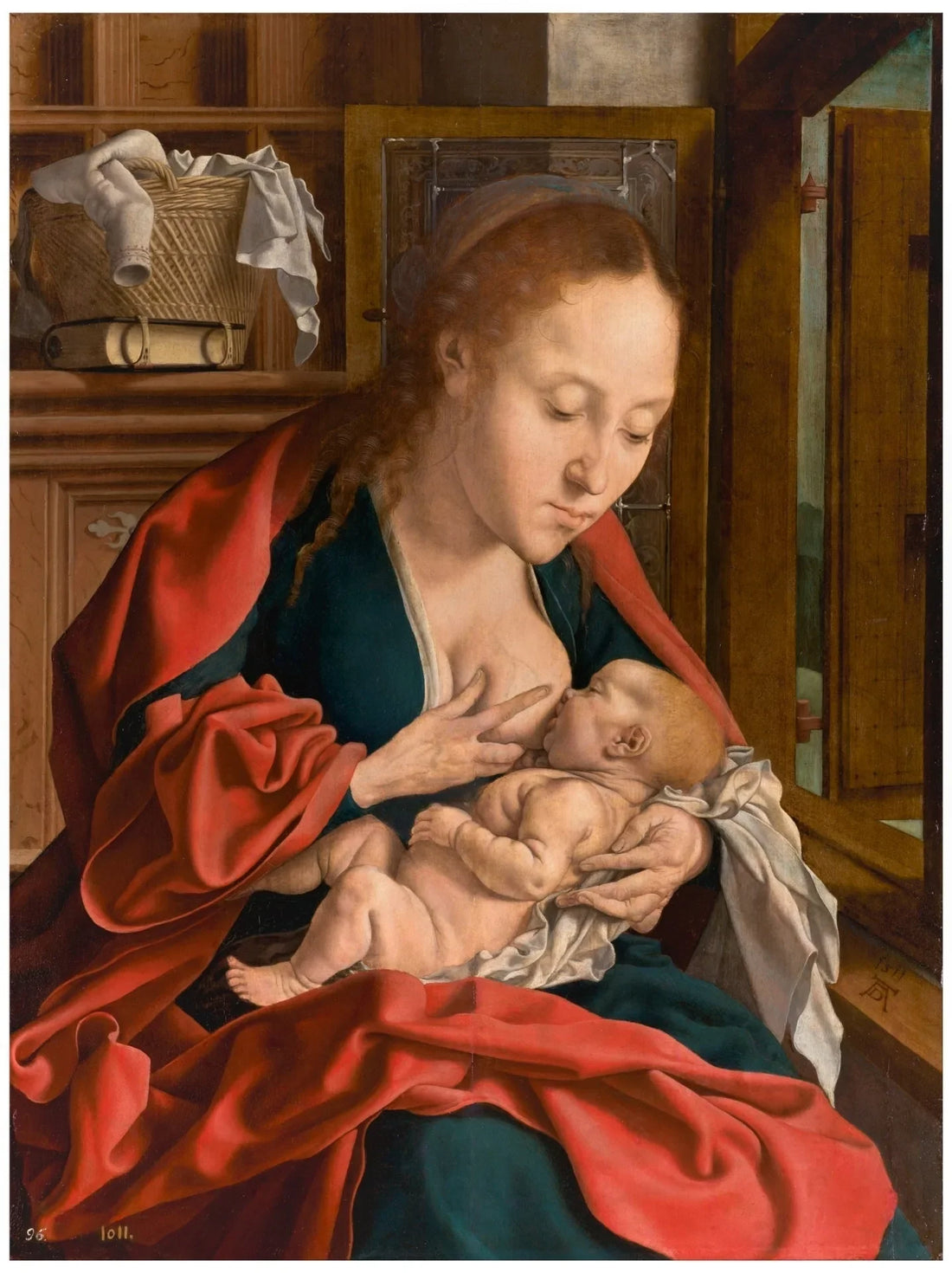 Дева, кормящая младенца - Marinus van Reymerswale
