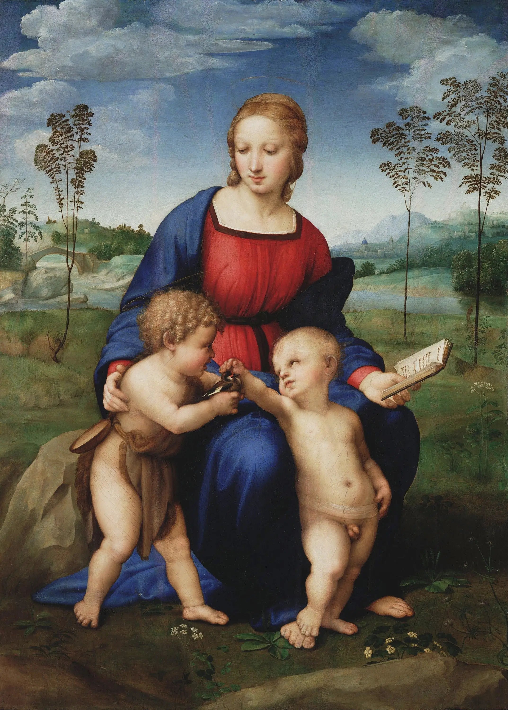 La Vierge au chardonneret - Raphaël Sanzio image 1 tableau peint à l’huile sur toile