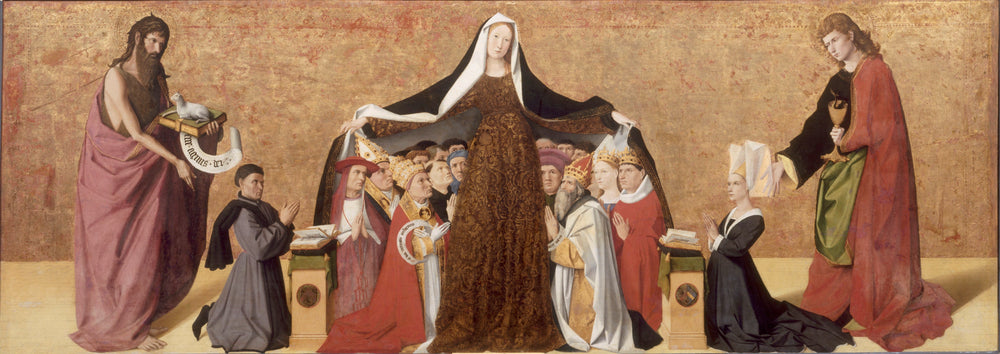 La Vierge de miséricorde de la famille Cadard - Enguerrand Quarton image 1 copie de tableau peinte à la main