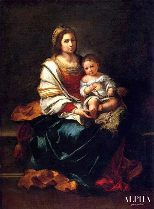 La Vierge du Rosaire - Bartolomé Esteban Murillo - Reproductions de tableaux et peintures haut de gamme