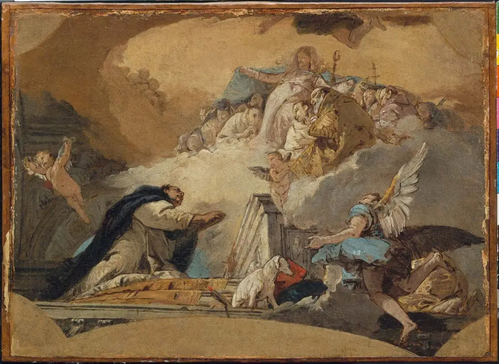 La Vierge recevant les prières de saint Dominique - Giovanni Battista Tiepolo - Alpha Reproduction
