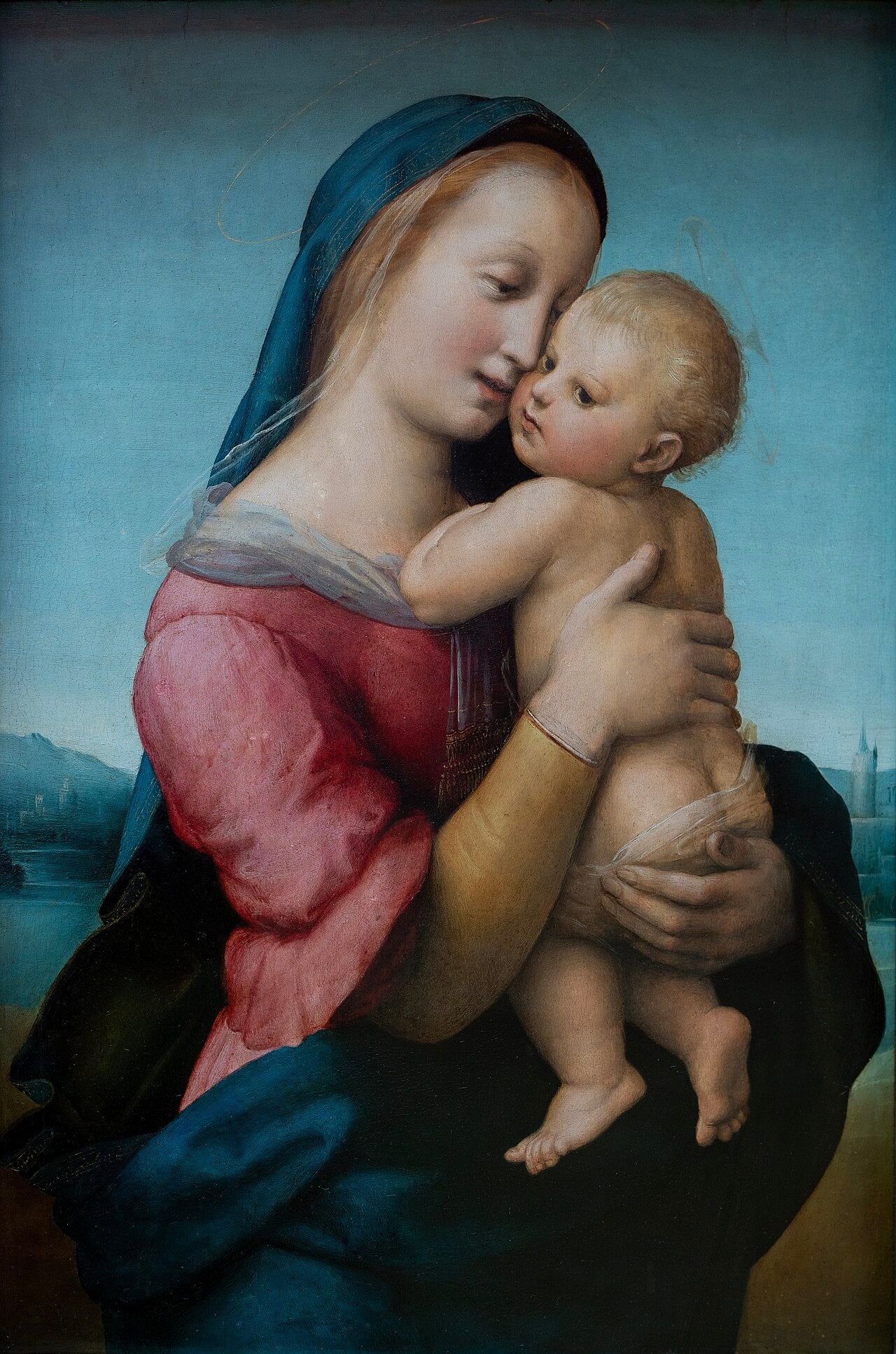 Reproduction du tableau « La Vierge Tempi - Raphaël Sanzio » par Alpha Reproduction en peinture à l’huile